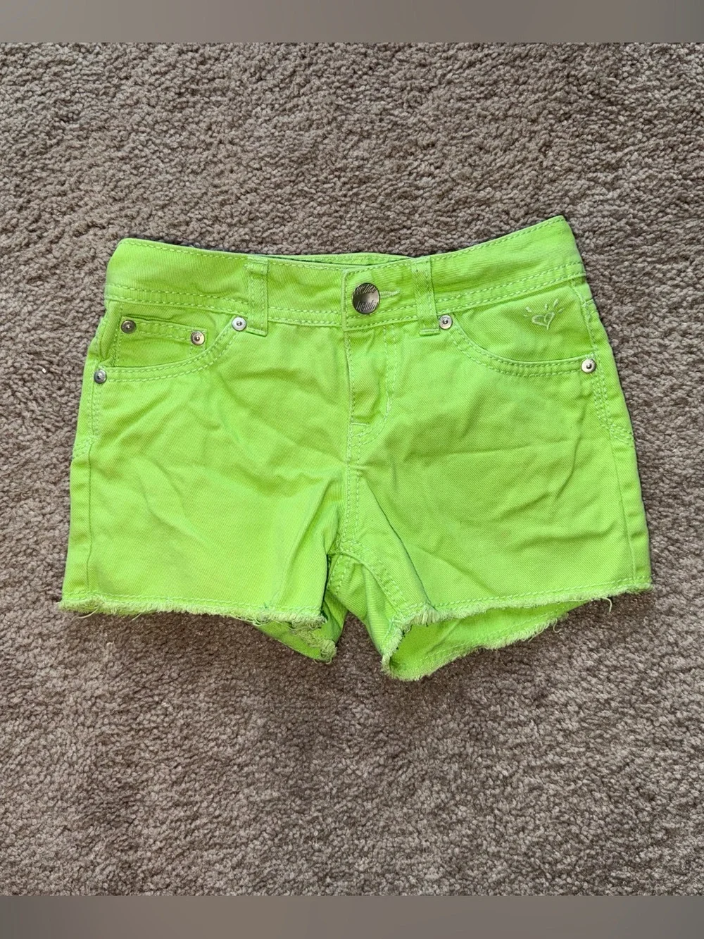 Justice Girls Green Jean Shorts Size 8 Regular